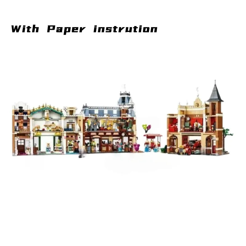 Bricks Building Blocks ICONIC LANDMARKS Dispaly Model Toys Birthday Gifts Cheapest Main Street USA Compatible 3899pcs for Adults