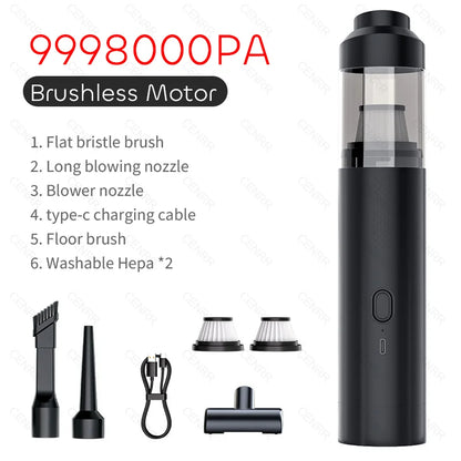 CENRR 9998000PA Car Vacuum Cleaner Strong Suction Powerful Wireless Portable Car Cleaner for Home Appliance Air Blower