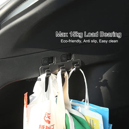 Rear Trunk Hook Seat Button for Tesla Model Y 2020-2024 Cargo Grocery Shopping Bag Holder Umbrella Hanger