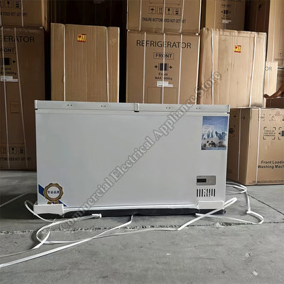 Freezer Commercial Refrigerator Freezer Large Capacity Double Door Horizontal Top Open Dual Temperature Chest Freezer