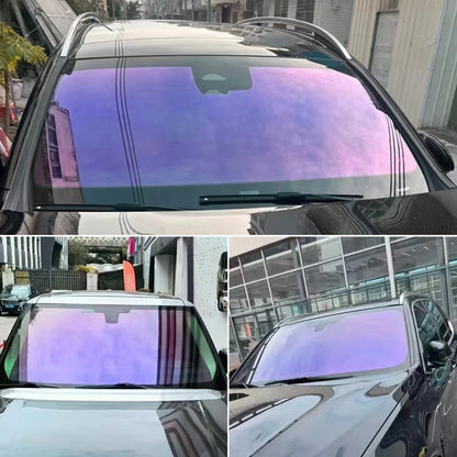 50cm X150/300/600cm Car Side Windshield VLT Purple Glass Tinting Vinyl Solar Chameleon Tint Film Nano Ceramic Proof Accessories