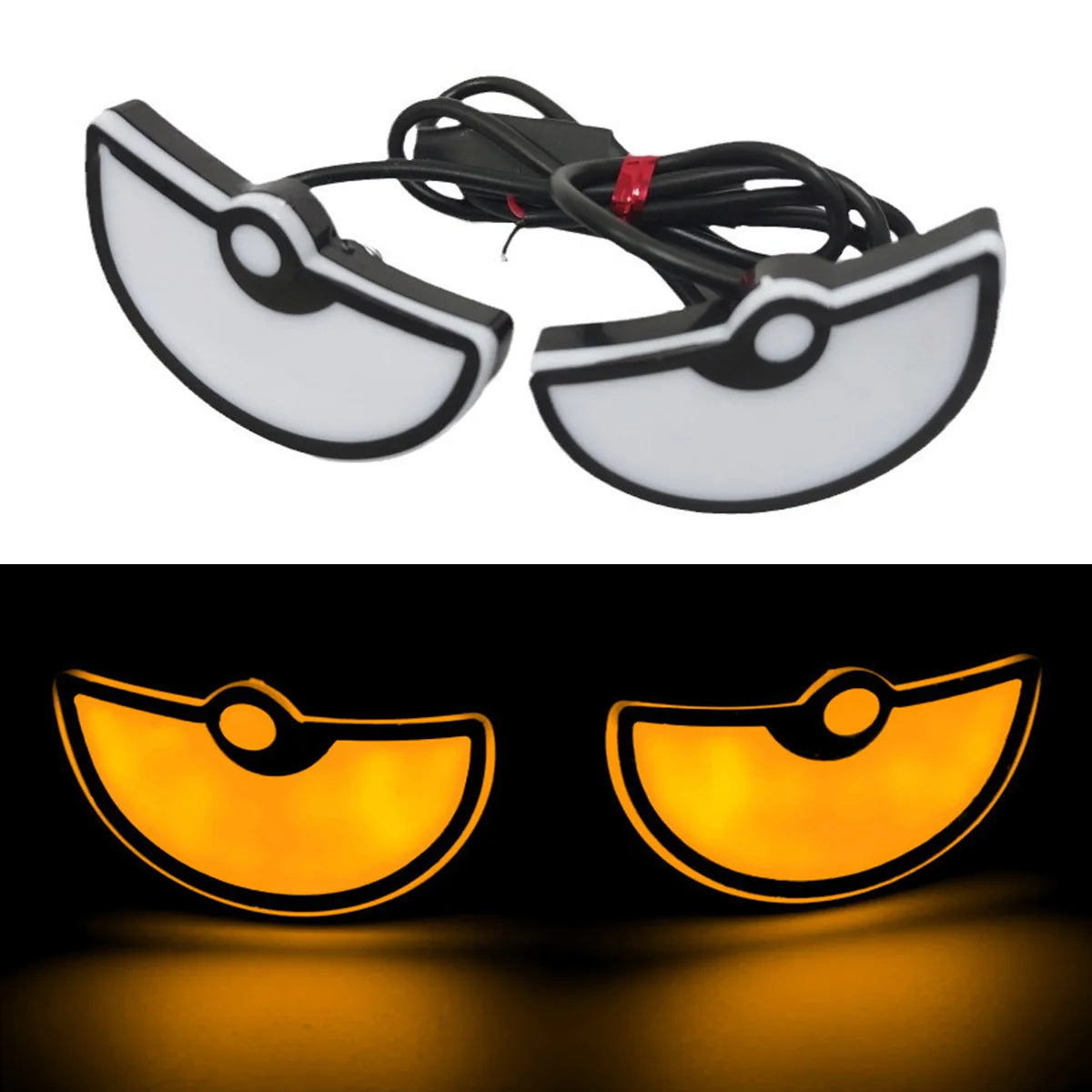 2PCS Car LED Devil Eyes Light Universal Demon Eyes Headlight Motorcycle Mini Turn Signal Flasher Tail Lamp Auto Decoration Light