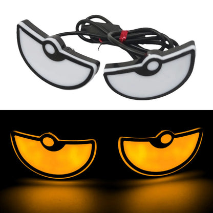 2PCS Car LED Devil Eyes Light Universal Demon Eyes Headlight Motorcycle Mini Turn Signal Flasher Tail Lamp Auto Decoration Light