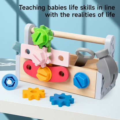 Montessori Wooden Carpenter Tool Set Toy Take Exercise Children Daily Practical Life Skill Toys Early Educational Game Toys Gift