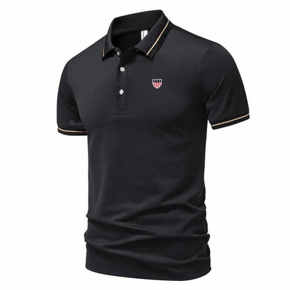 2026 Summer Casual Sports Quick-Drying Lapel Short-Sleeved POLO Shirt 6 Solid Color Shirt Cycling Suit Fitness Suit For Men 2XL
