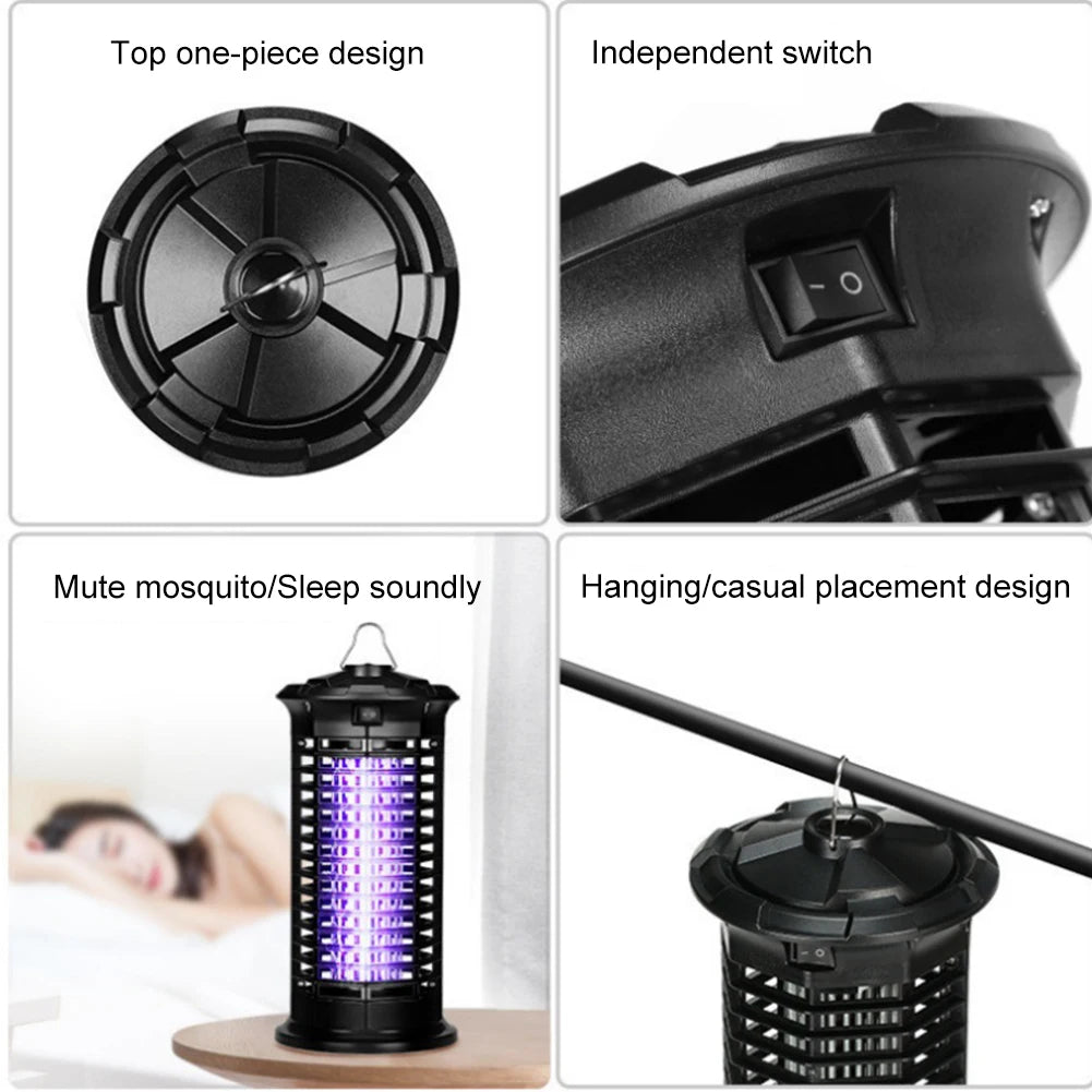 2-In-1 Microwave Mosquito Killing Lamp Electric Shock Mosquitos Killing Insect Trap Waterproof Insect Racket EU Plug Bug Zapper