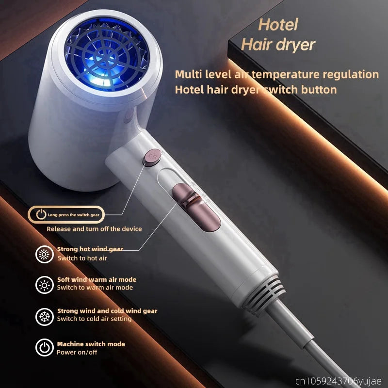 New Wall Mounted Hair Dryer With High Power And Quick Drying Integrated, No Drilling Installation, Hotel Bathroom 220V