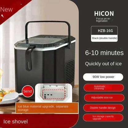 220V HICON Ice Machine Energy-efficient Ice Machine for Household, Dormitory and Outdoor Use DC