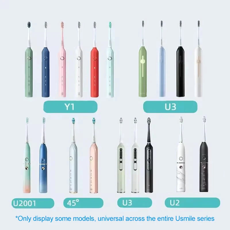 Replacement Toothbrushes Head for Usmile All Series Usmile Y1S/Y4/U1/U2/U3/P1/P4 Sonic Electric Toothbrush Soft Silicone Nozzles