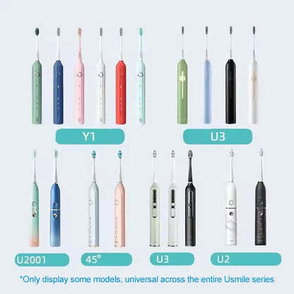 Replacement Toothbrushes Head for Usmile All Series Usmile Y1S/Y4/U1/U2/U3/P1/P4 Sonic Electric Toothbrush Soft Silicone Nozzles