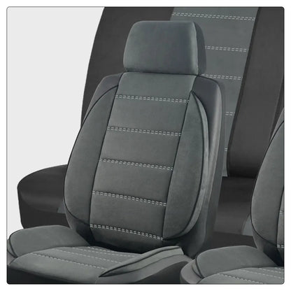 AUTOKING Universal Car Seat Covers Side Stereo Modeling Leather Fluff Car Seat Covers Fit For Most Car Accessories Interior