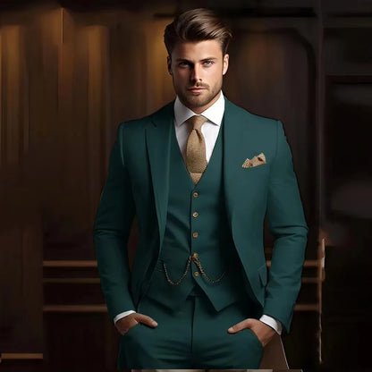 High Quality Black Men's wedding Suits Smart Cusual 3 Piece Custom Slim Fit Male Blazer Wedding Groom Tuxedos Costume Homme