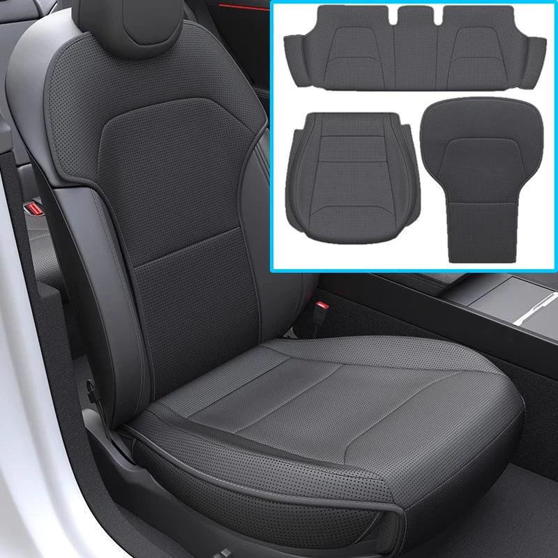 Car Seat Mats For Tesla Model Y L/ Y Juniper Breathable All Season Back Seat Pad Protector Covers Nappaleather Cushion Accessori