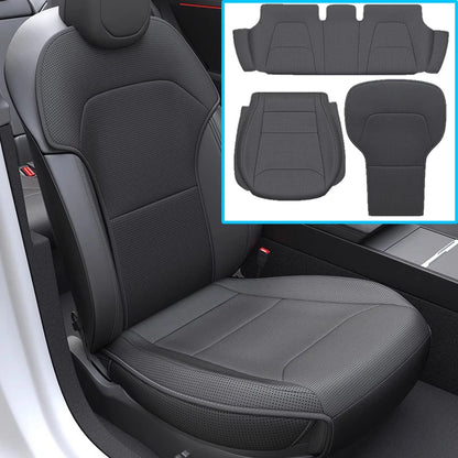 Car Seat Mats For Tesla Model Y L/ Y Juniper Breathable All Season Back Seat Pad Protector Covers Nappaleather Cushion Accessori