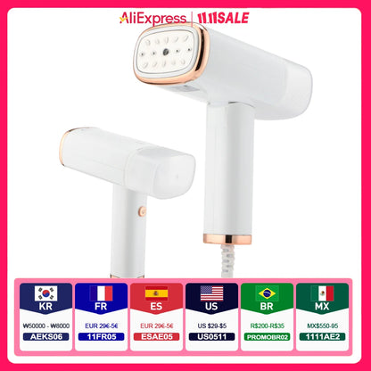 Portable Handheld  Steam Iron 1000W Folding Mini Garment Hanging Steamer Clothes Ironing Wet Dry Ironing Machine for Home Travel