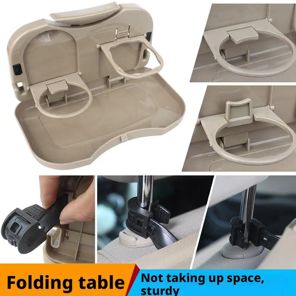 Car Mini Desk Handle Table Seat Back Holder Folding Meal Tray Drink Cup Coffee Stand Storage Case Off Road 4x4 Auto Accessories