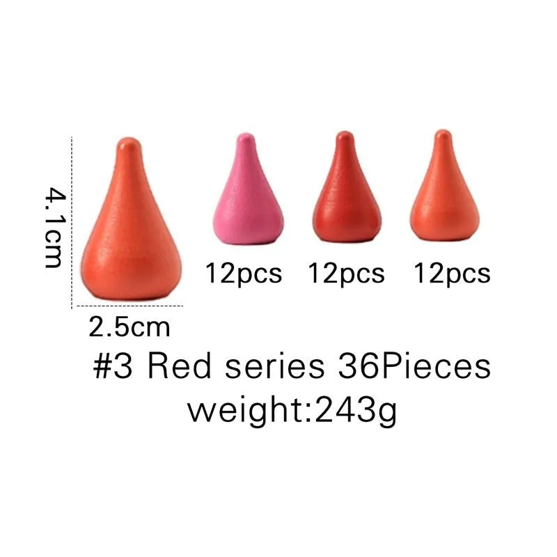 Wooden Baby Montessori Toys Creative Loose Parts Toys Rainbow Blocks Constructor Set Nordic Sensory Toy Waldorf For Toddler Gift