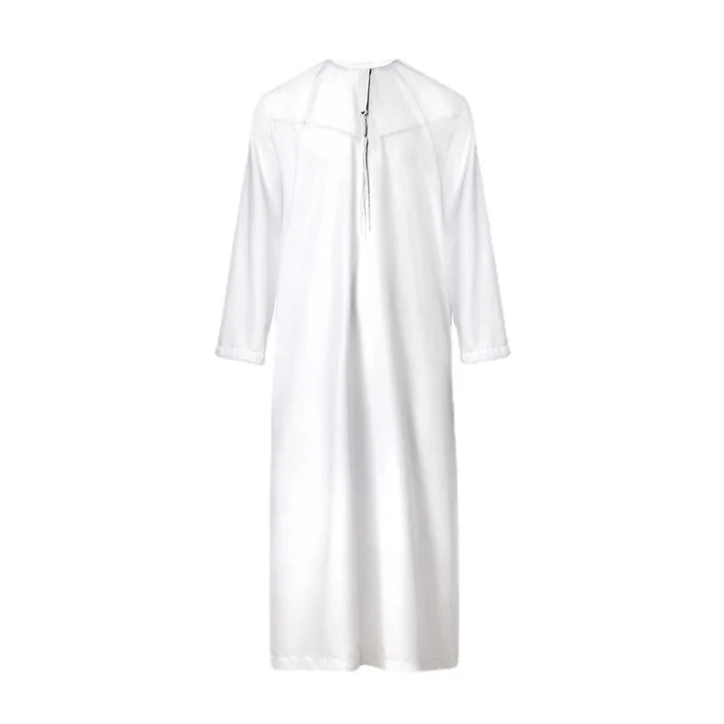 New Arabic Thobe for Men Dubai Fashion Oman Robe Polyester Saudi Middle East Mens Clothing
