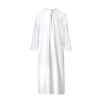New Arabic Thobe for Men Dubai Fashion Oman Robe Polyester Saudi Middle East Mens Clothing