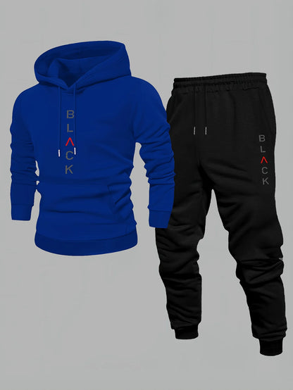 Lazy Monkey Printed Fall/Winter Men's Loose-Fitting Sweater Set - Two Pieces - Daily Men's Casual Fashion Wear