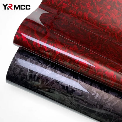 Carbon Fiber Vinyl Film Self Adhesive  Auto Tuning Vinyl Wrap Glossy Black Red Car Body Film Motorcycle Stickers Car Accessories