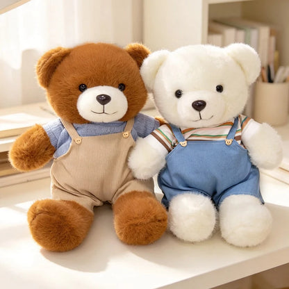 Cartoon Bear Plush Pillow Toy Cuddly Hug Animal Plushie Stuffed Doll Kawaii Room Decor Cute Gift for Girlfriend Xmas