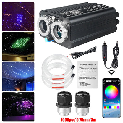 32W RGBW Meteor Car Roof stars Fiber Optic Light Music Roof Car Interior Ambient Atmosphere Light  for Starry Sky ceiling