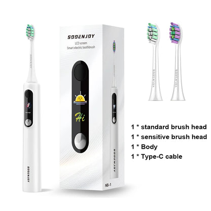 SOOENJOY NB-1 Sonic Electric Toothbrush Smart LCD Screen Sonic Tooth Brush DIY Mode Automatic Cleaner Adult IPX7 Waterproof
