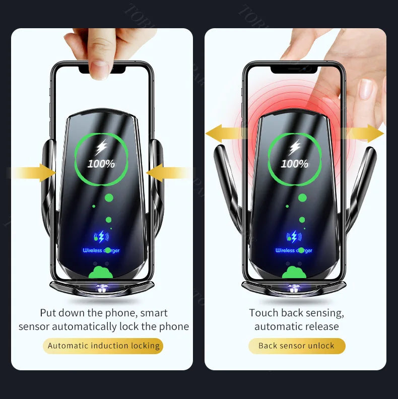 For Mercedes Benz CLA 200 2013-2019 Car Phone Holder 360 Rotatable Silicone Non-Slip 15W Wireless Charging Cars Accessories