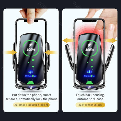 For Mercedes Benz CLA 200 2013-2019 Car Phone Holder 360 Rotatable Silicone Non-Slip 15W Wireless Charging Cars Accessories