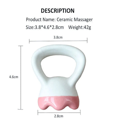 Massage Gua Sha Plate Ceramic Guasha Massage Board Ring Shape Skin Tightening Compact Ergonomic for Face Head Shoulder Knee