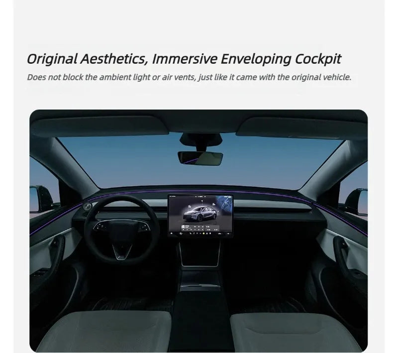 TEMAI A-Pillar Traceless Magnetic Floating Mount for Tesla Model 3 Highland Model Y/YL Juniper, Stylish Phone Mount