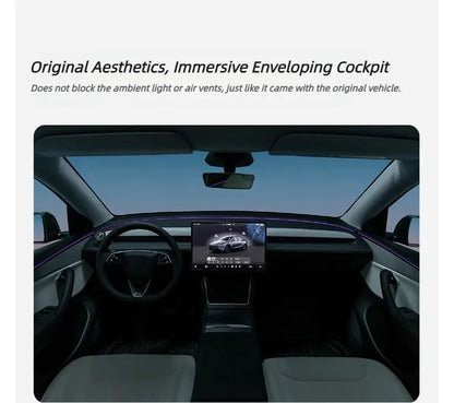 TEMAI A-Pillar Traceless Magnetic Floating Mount for Tesla Model 3 Highland Model Y/YL Juniper, Stylish Phone Mount