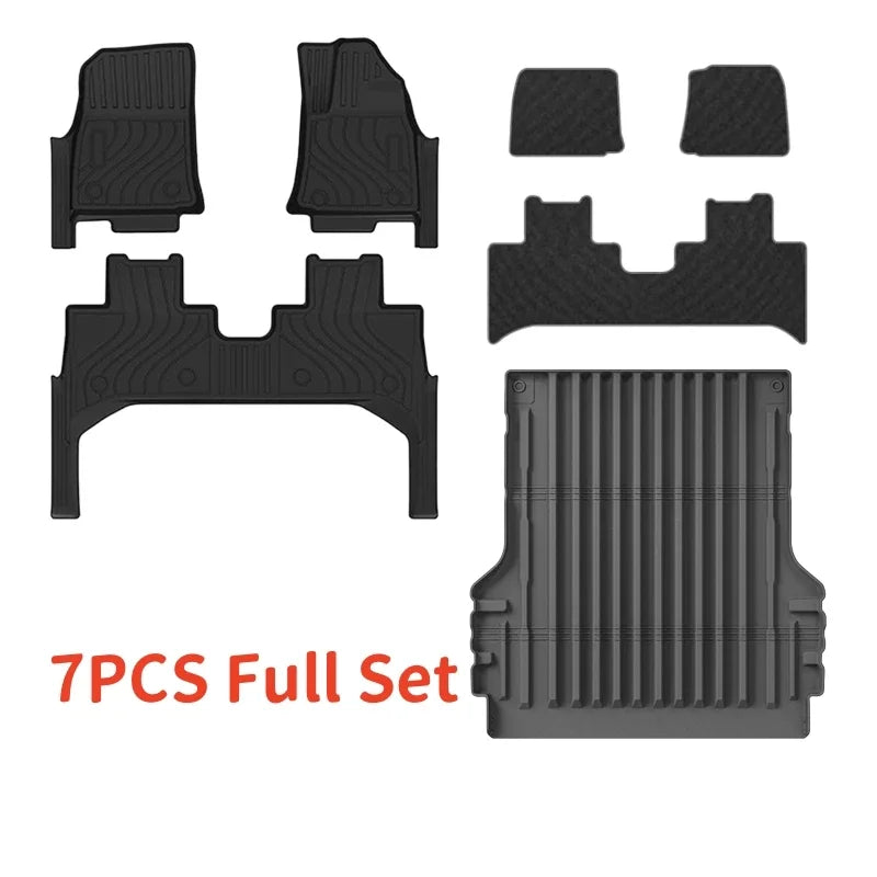 For BYD Shark Shark 6 2025 2024 RHD TPE Full Cover Floor Mats With Door Sill Protector, Floor Liners Cargo Liner Protection
