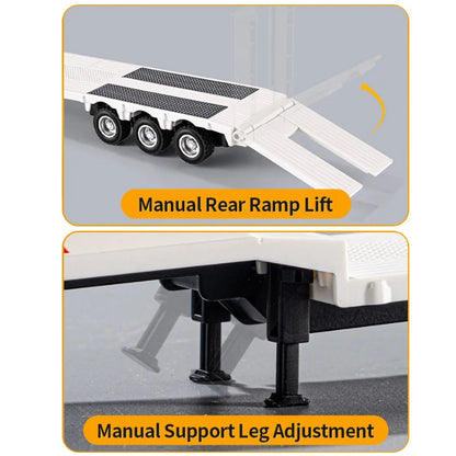 New 1:64 Huina 9900 Rc Truck Flatbed Tractor Truck 12-Channel Rc Car Mini With Light 2.4g Proportional Precise Control Toy Gifts