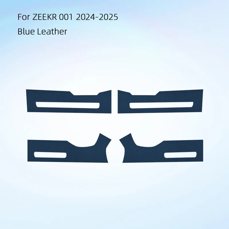For Zeekr 001 2024 2025，Leather Car Door Anti-kick Pad Front Rear Door Protective Pad Threshold Bar Car Modification Accessories