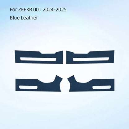 For Zeekr 001 2024 2025，Leather Car Door Anti-kick Pad Front Rear Door Protective Pad Threshold Bar Car Modification Accessories