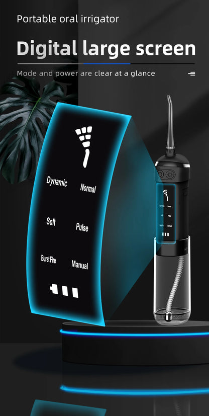 Water Flosser Oral Irrigator Tooth Scaler 6 models 40-140PSI Rechargeable Dental Water Jet IPX7 Waterproof Teeth Cleaner