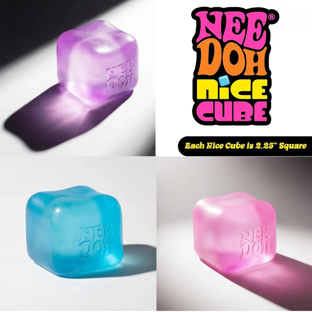 NeeDoh Trending Jellyfish & Cube Squish Toy, Soft Jelly Squeeze Stress Relief Fidget Toy, Sensory NeeDoh for Kids & Adults