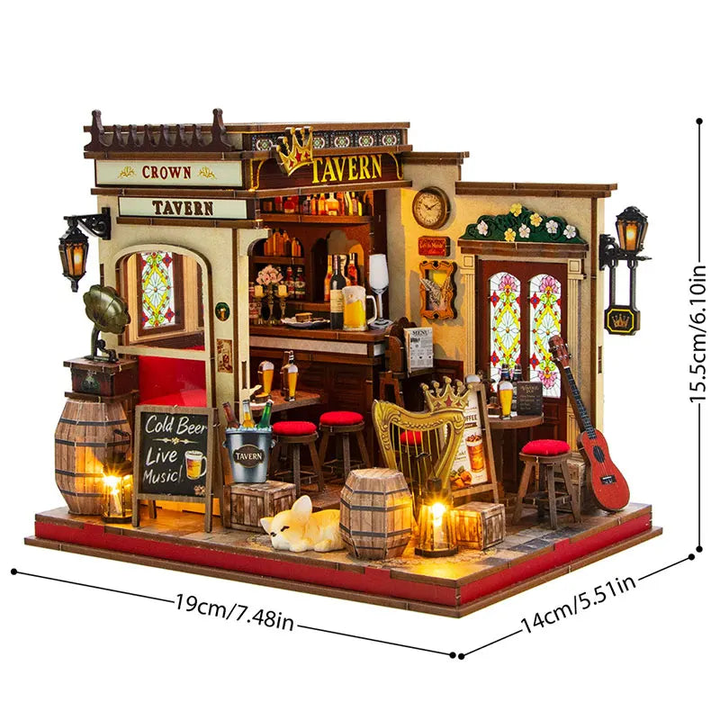DIY Big Doll House Wooden Miniature Furniture Dollhouse Handmade 3D Puzzle Model Assembly Toys Home Decor for Xmas Birthday Gift