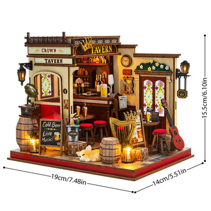 DIY Big Doll House Wooden Miniature Furniture Dollhouse Handmade 3D Puzzle Model Assembly Toys Home Decor for Xmas Birthday Gift