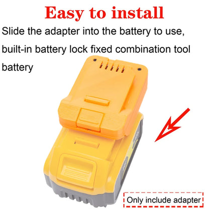 Adapter/Converter for Ferrex 20V Li-ion Tools Convert To DeWalt 18/20V Li-ion Battery Adapter Power Tool Accessories（NO Battery）