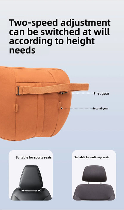 High Quality Universal SUV Car Headrest Cushion Car Seat Neck Pillow High-grade Leather Breathable Lumbar Support Car Pillow