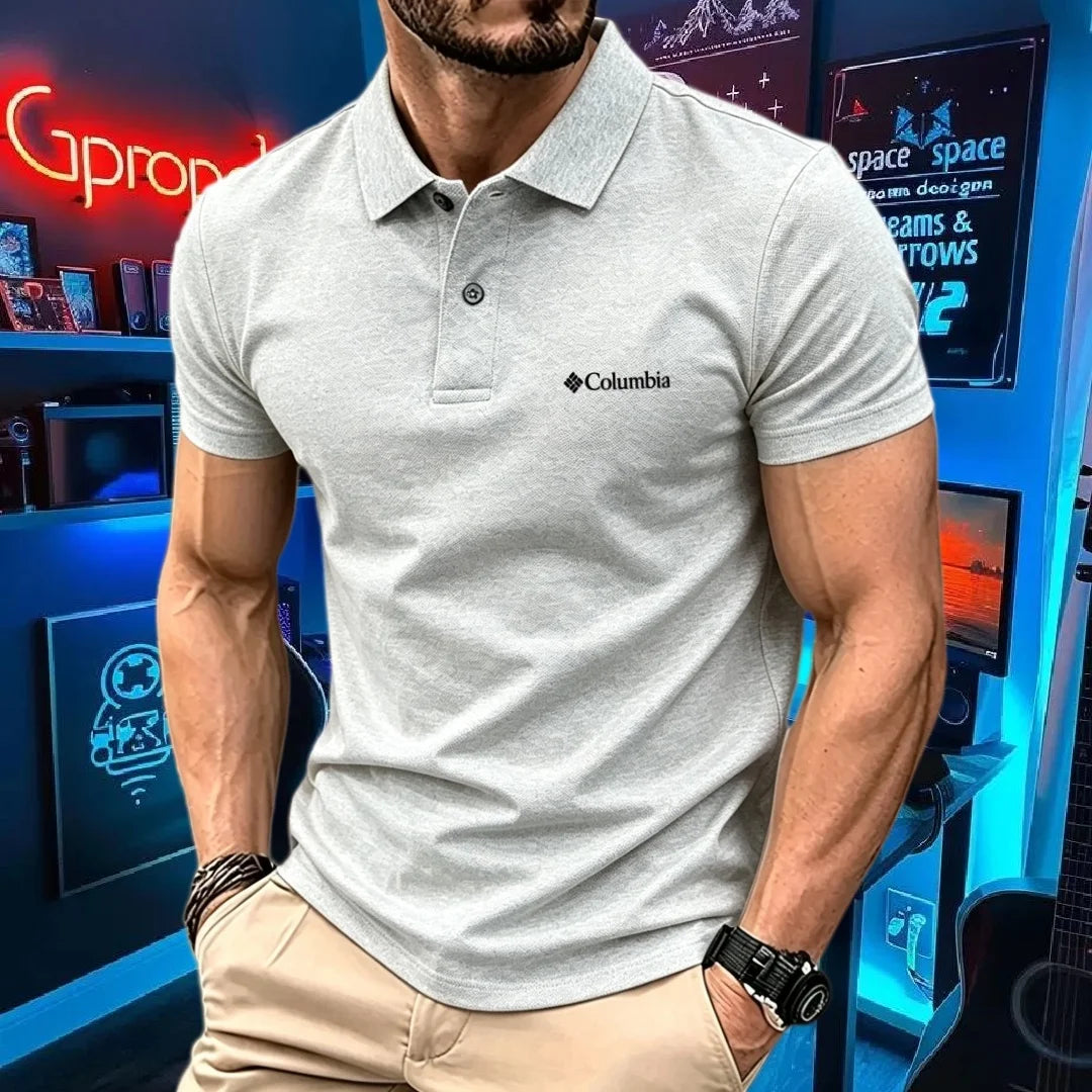 100% pure cotton 2026high-end brand men's short sleeve polo shirt summer fashion luxury logo embroidered golf top casual T-shirt