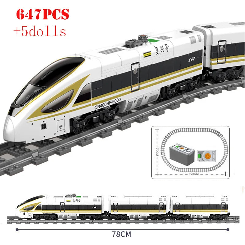 City Trains Flexible Tracks Forked Straight Curved Rails Switch Building Block Bricks High-Tech Creative Toys for kids gifts