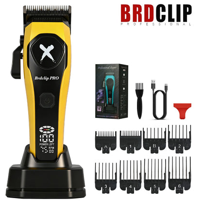 BRDCLIP 619 339 Hair Clippers Cordless Clippers Barber Electric DLC T-Blade Trimmer Portable Detail Trimmer LED Trimmer for Men