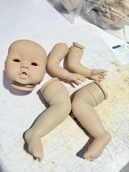 NPK New 26inch Reborn Harper Toddler Doll Kit Unfinished Unpainted Unassembled Doll Parts Fresh Color with Cloth Body and Eye