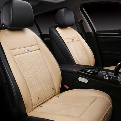 Luxury Heated and Cooling Car Seat Cover, Ventilated Cooling Car Seat Warmer Cushion 12-24V Universal Fit, Classic Black