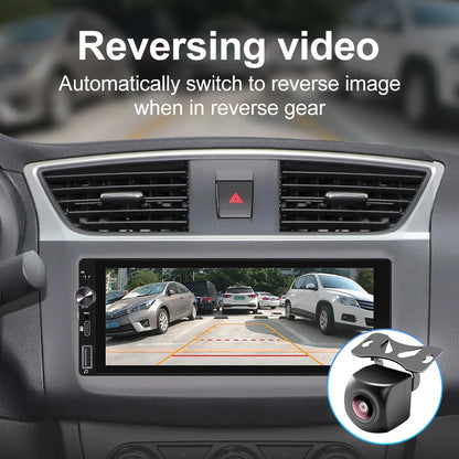 LEHX 6.9 Inch 1DIN Universal MP5 Car Radio Support Wireless Carplay Android AUTO AUX IPS Touch Screen Multimedia Video Player