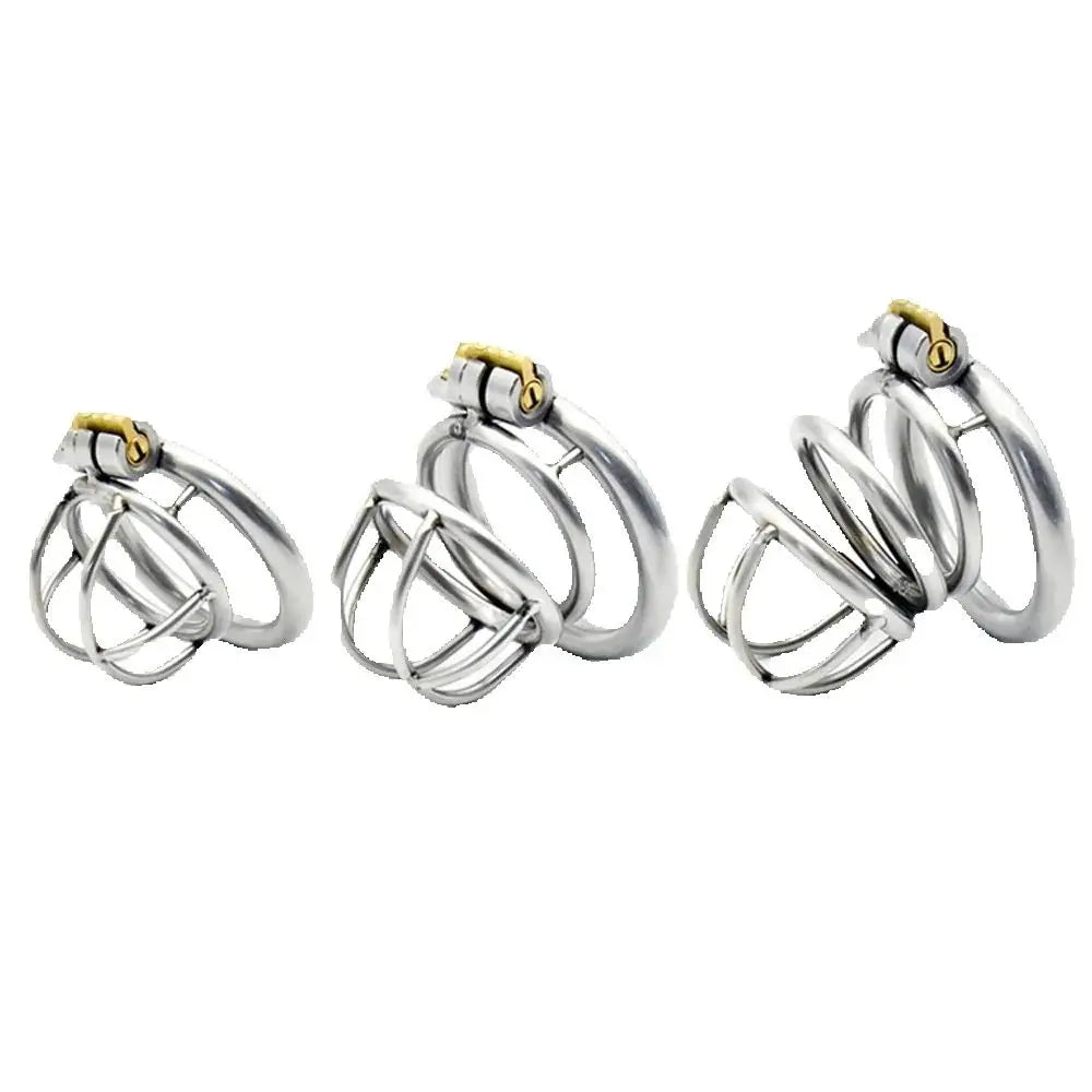 Small Penis Lock Male Steel Cock Cage Chastity Device Penis Ring Erotic Metal Bondage Husband Loyalty Sex Toys For Men